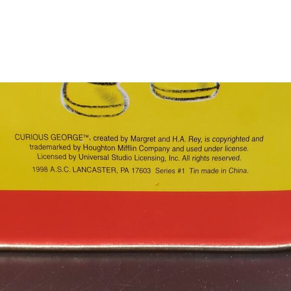 Vintage 1990's Curious George 5 piece Collector's Tin, PRE-OWNED - Picture 13 of 13
